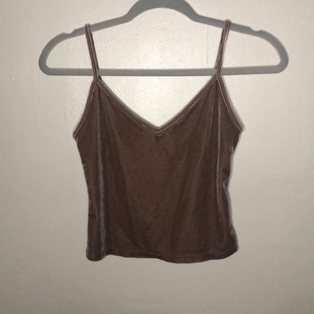 velvet cropped tank top
